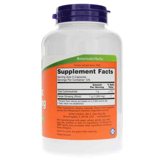 Panax Ginseng 500 Mg, NOW